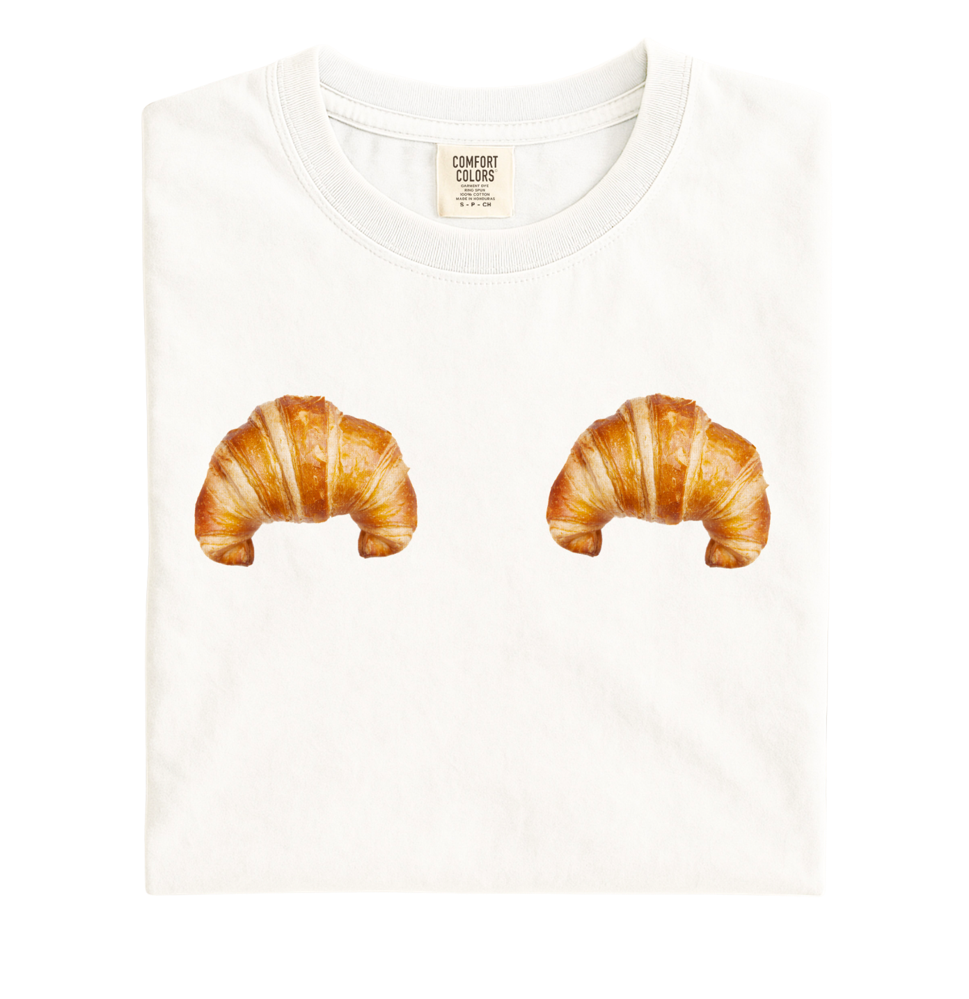 Polychrome Goods: Funny Croissant Twins Shirt - Shop Now!