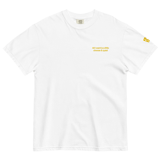 All I want is a little cheese 🧀 & quiet Embroidered Shirt - Polychrome Goods 🍊