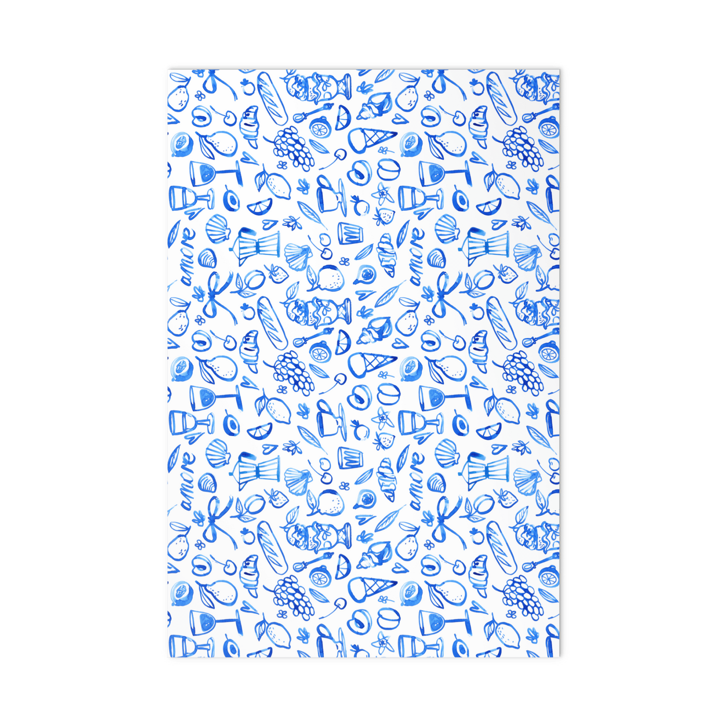 "Amore Azzurro" Gift Premium Wrapping Paper 🍅 - Polychrome Goods 🍊