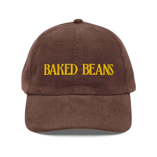 Baked Beans Embroidered Corduroy Hat - Polychrome Goods 🍊