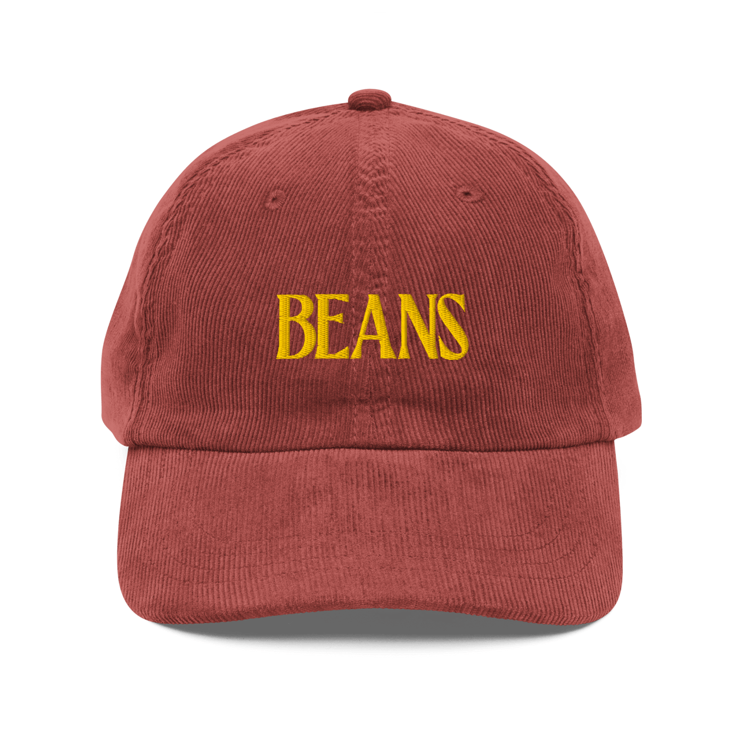 Beans Embroidered Corduroy Hat - Polychrome Goods ๐