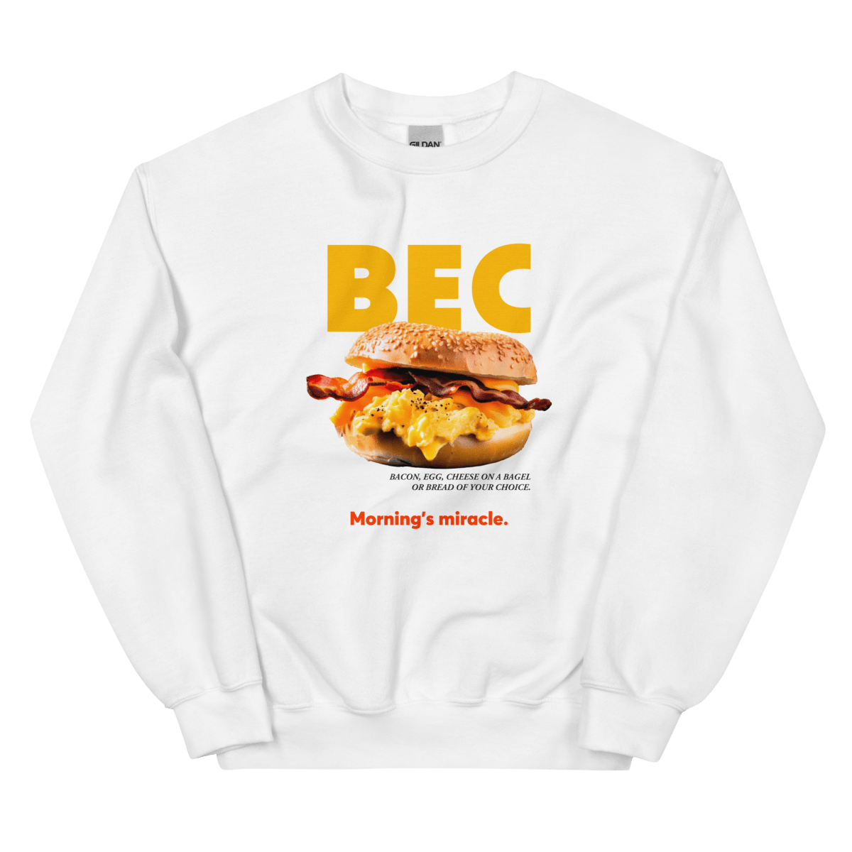BEC Bacon, Egg & Cheese Breakfast Sandwich Sweatshirt - Polychrome Goods ๐