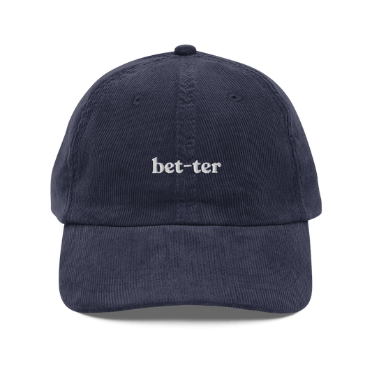 Bet - ter Embroidered Corduroy Hat - Polychrome Goods