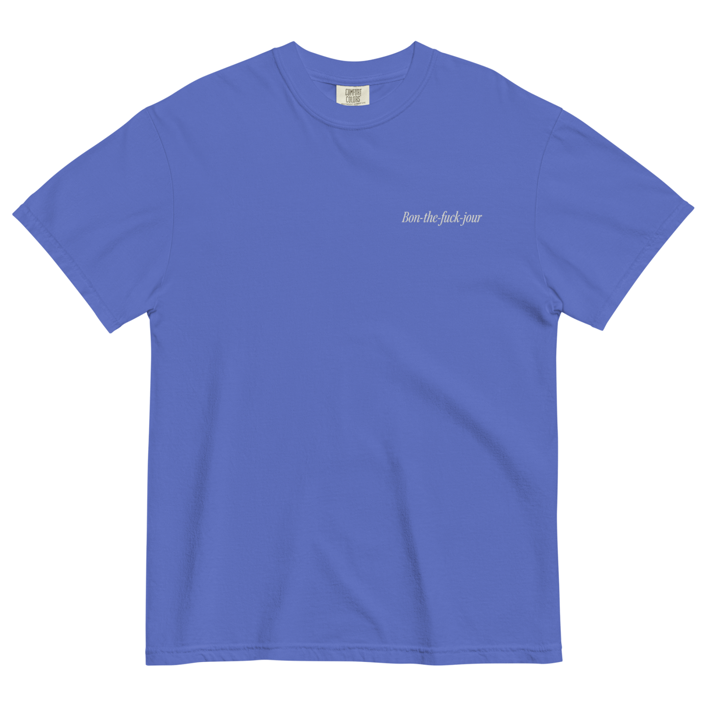 Bon - the - fuck - jour Embroidered T-Shirt - Polychrome Goods 🍊