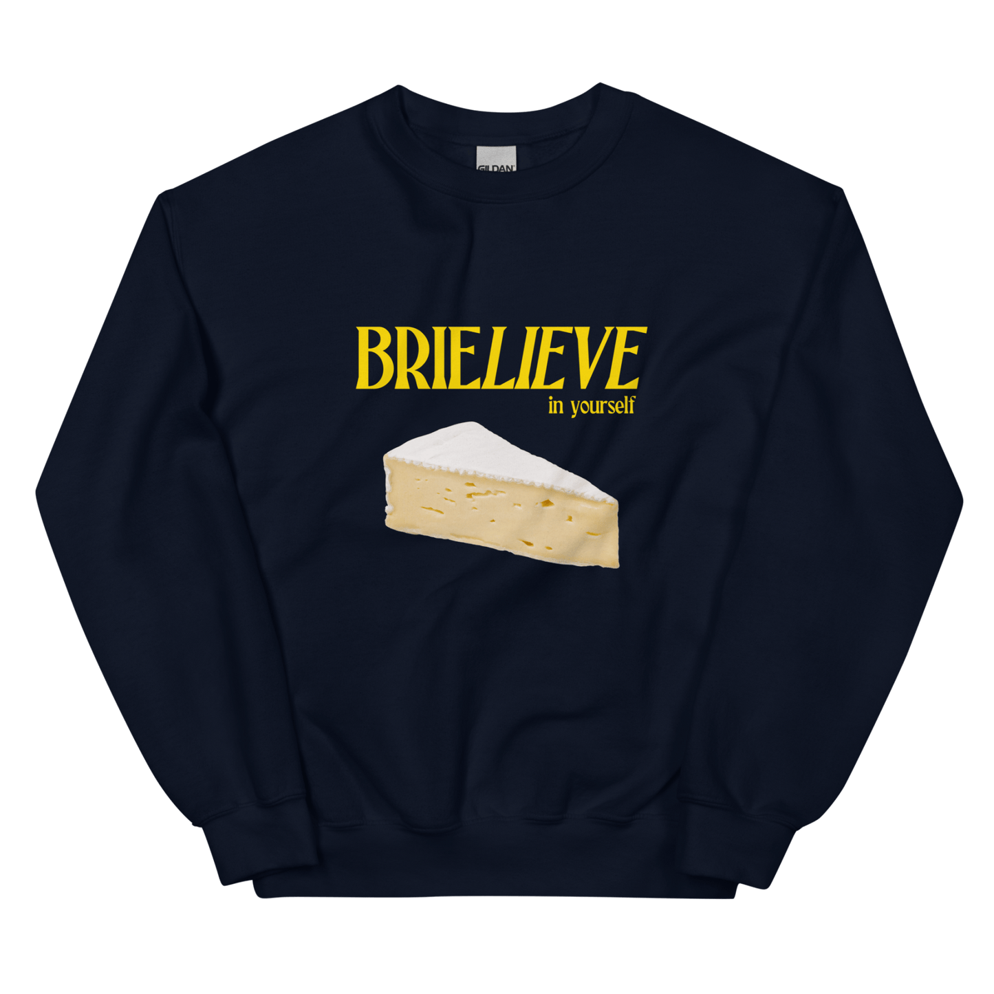 BRIELIEVE In Yourself Cheese Sweatshirt 🧀 - Polychrome Goods 🍊