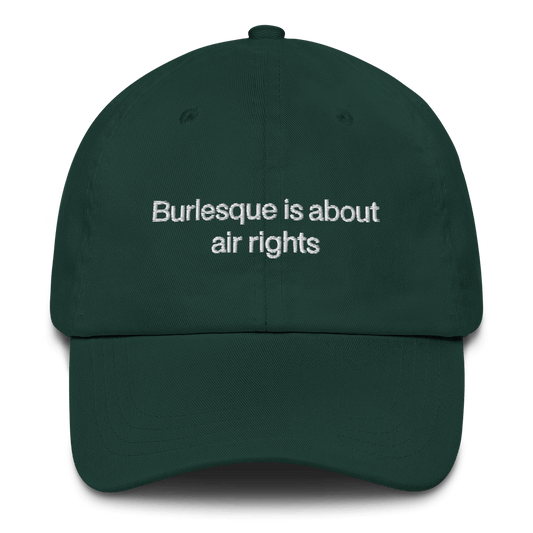 Burlesque is about air rights Embroidered Hat - Polychrome Goods 🍊
