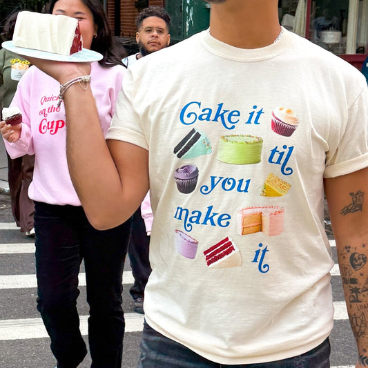 Cake It Til You Make It T-Shirt – Magnolia Bakery x Polychrome Goods - Polychrome Goods 🍊
