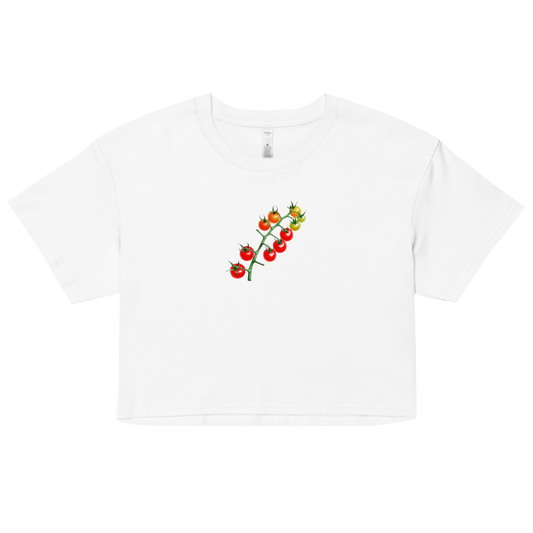 Cherry Tomatoes On A Vine 🍅✨ Crop Top - Polychrome Goods 🍊