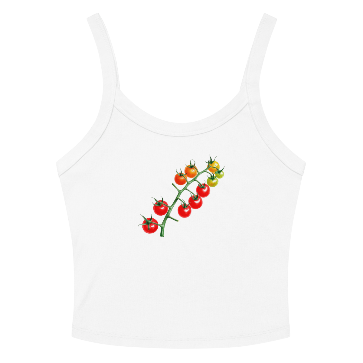 Cherry Tomatoes On A Vine 🍅✨ Microrib Tank Top - Polychrome Goods 🍊
