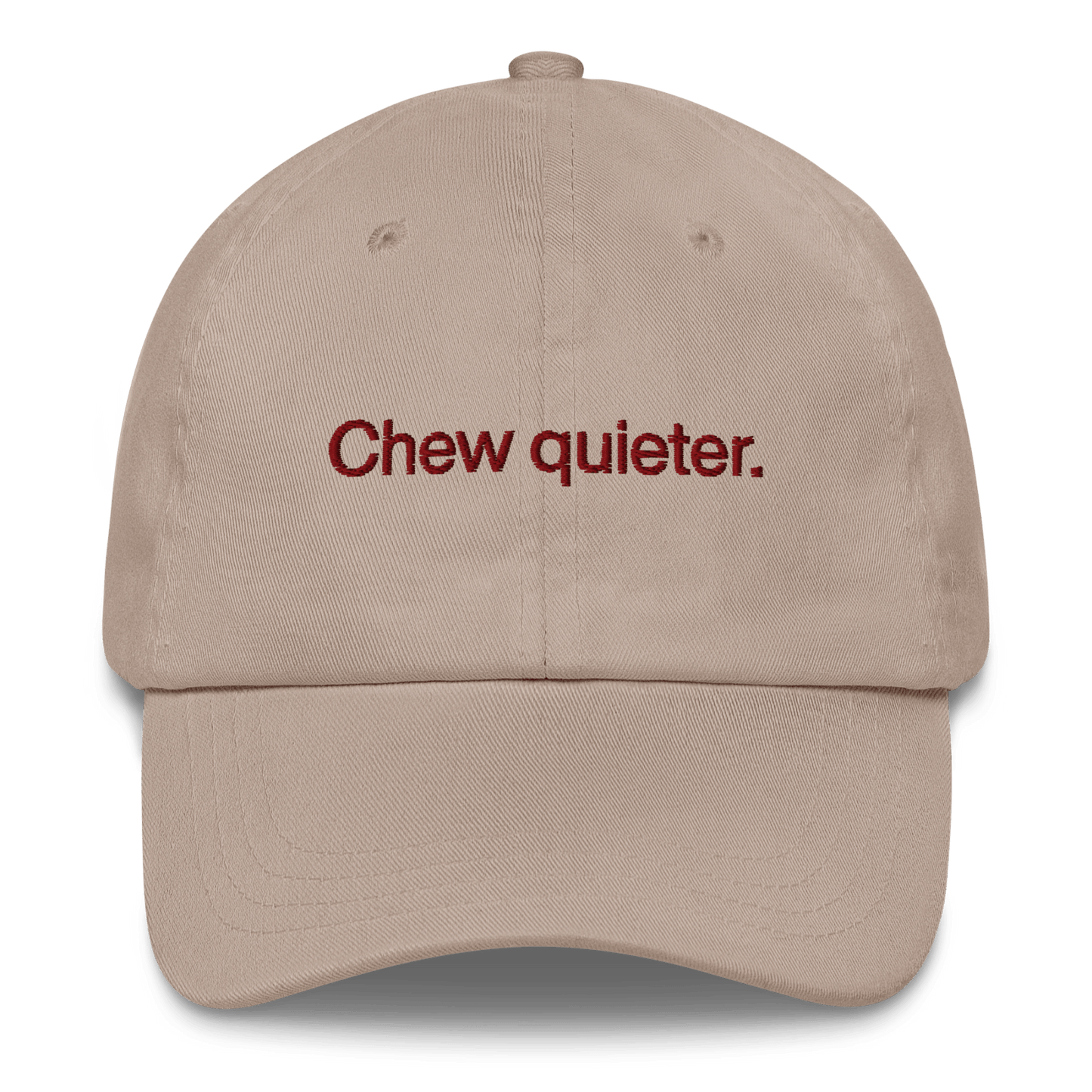 Chew quieter. Embroidered Hat - Polychrome Goods π