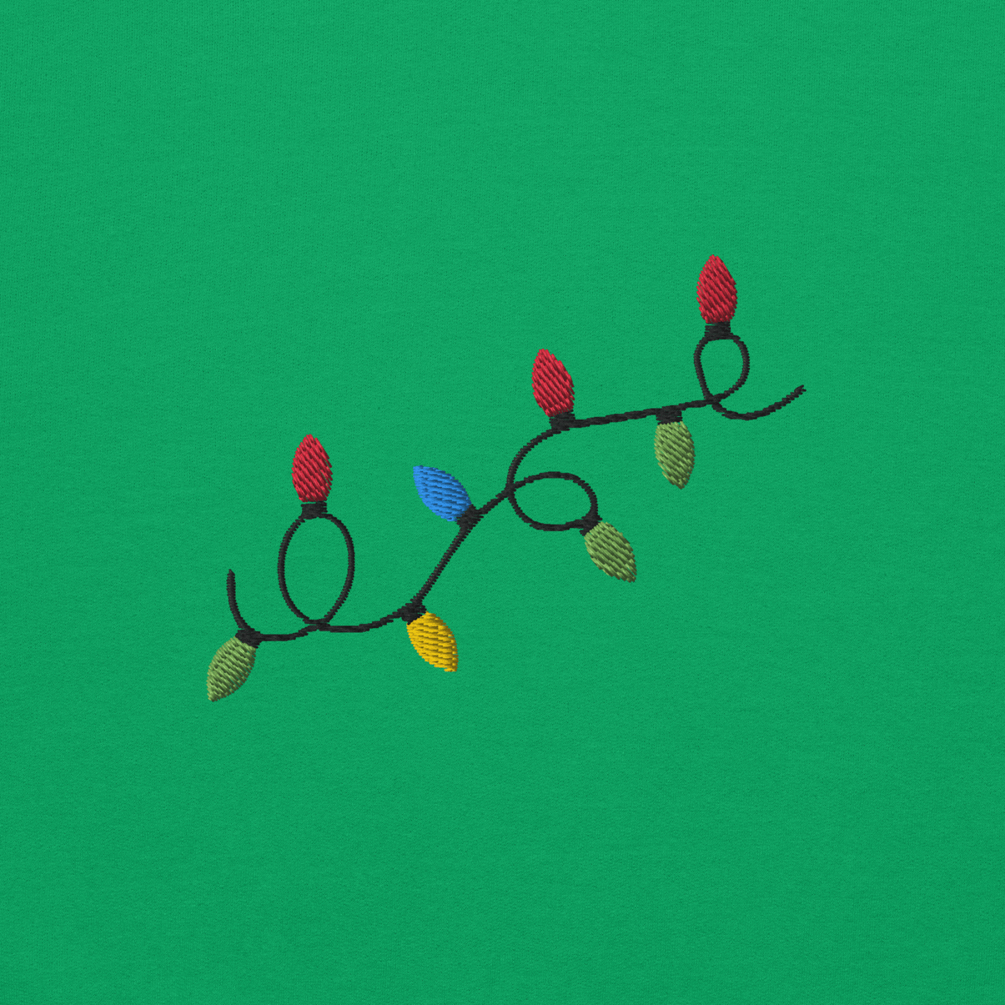 Christmas Lights 🎄 Embroidered Sweatshirt - Polychrome Goods