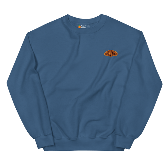 Croissant 🥐 Embroidered Sweatshirt - Polychrome Goods 🍊