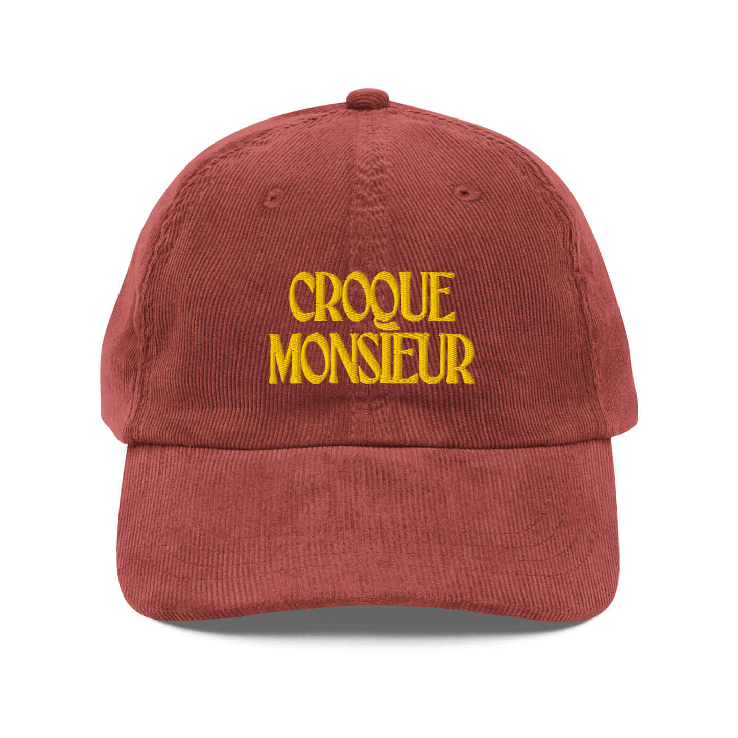 CROQUE MONSIEUR Embroidered Corduroy Hat - Polychrome Goods 🍊