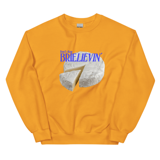 Don't Stop Brie - livin Sweatshirt - Polychrome Goods 🍊