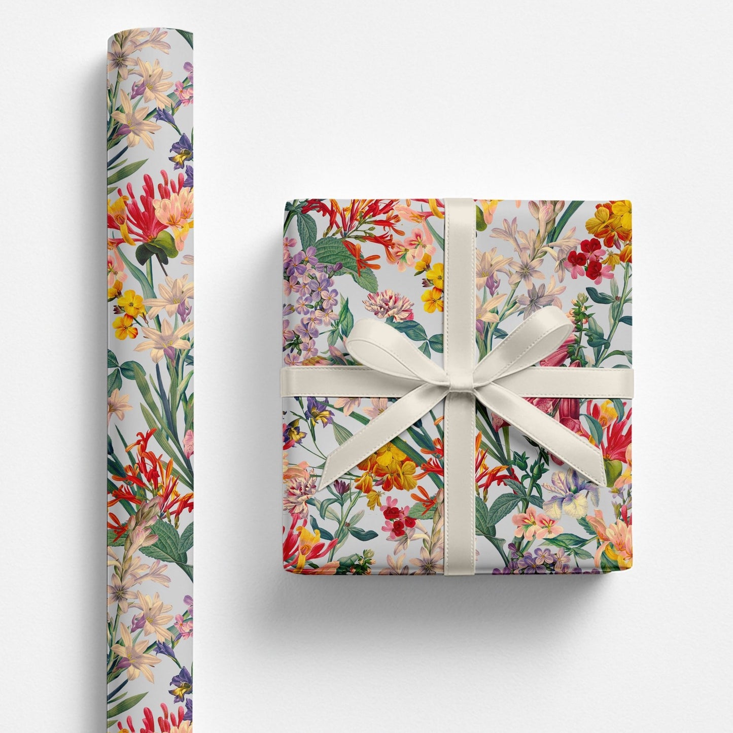Flora Tropical Flowers Wrapping Paper - Polychrome Goods