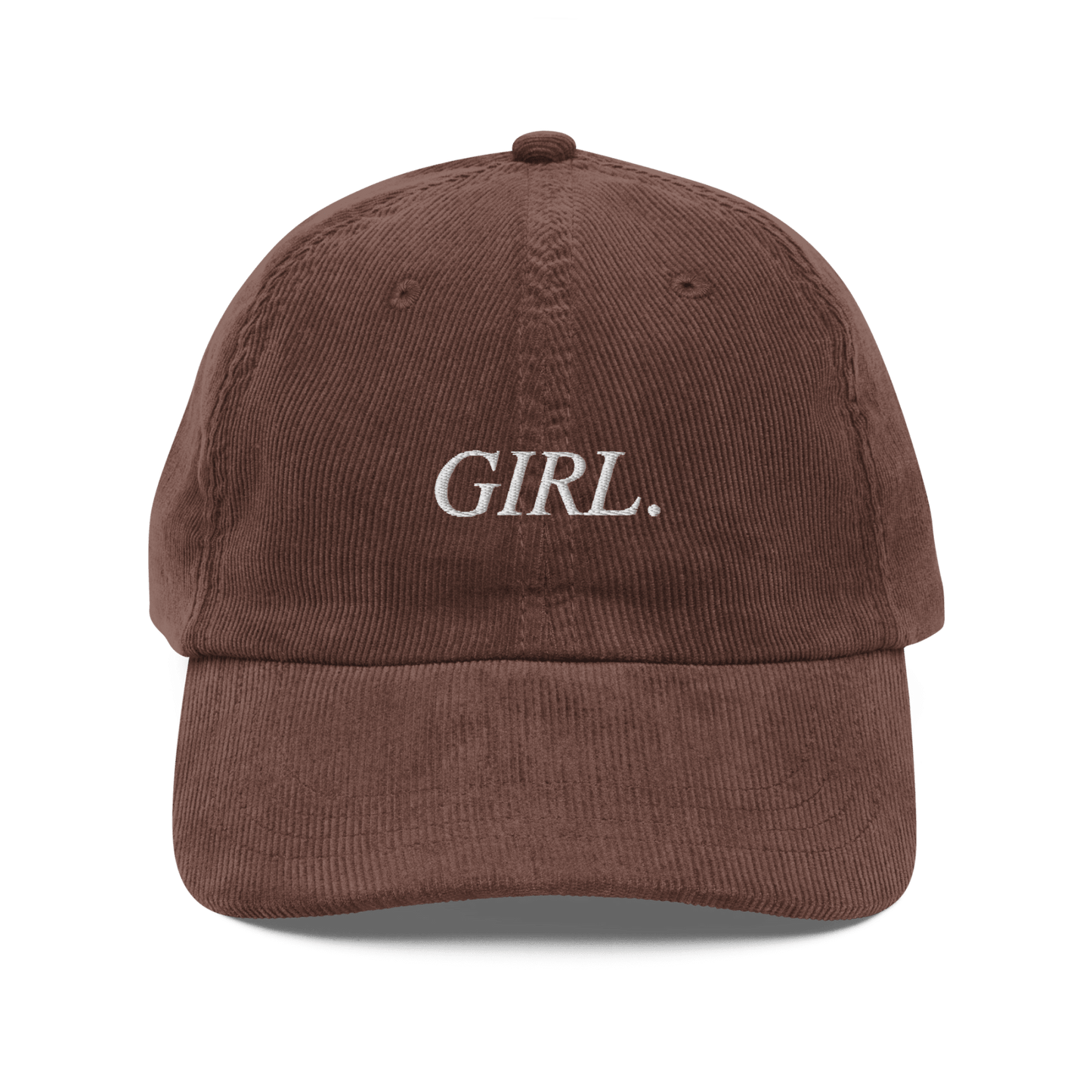 GIRL. Embroidered Corduroy Hat - Polychrome Goods