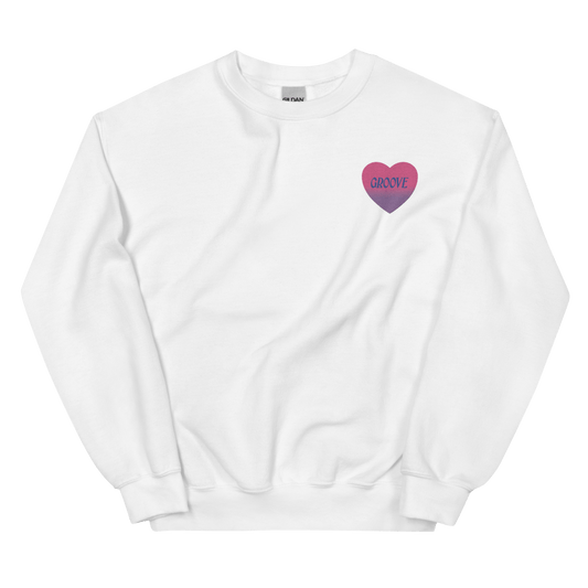 Groove is in the Heart 💜 Embroidered Sweatshirt - Polychrome Goods 🍊