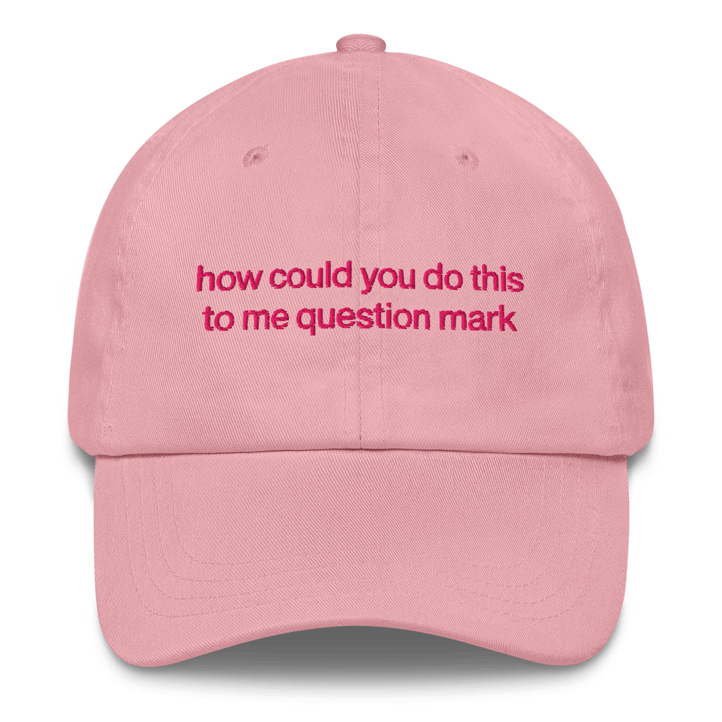 "How could you do this to me question mark" Embroidered Hat - RHONY - Polychrome Goods π