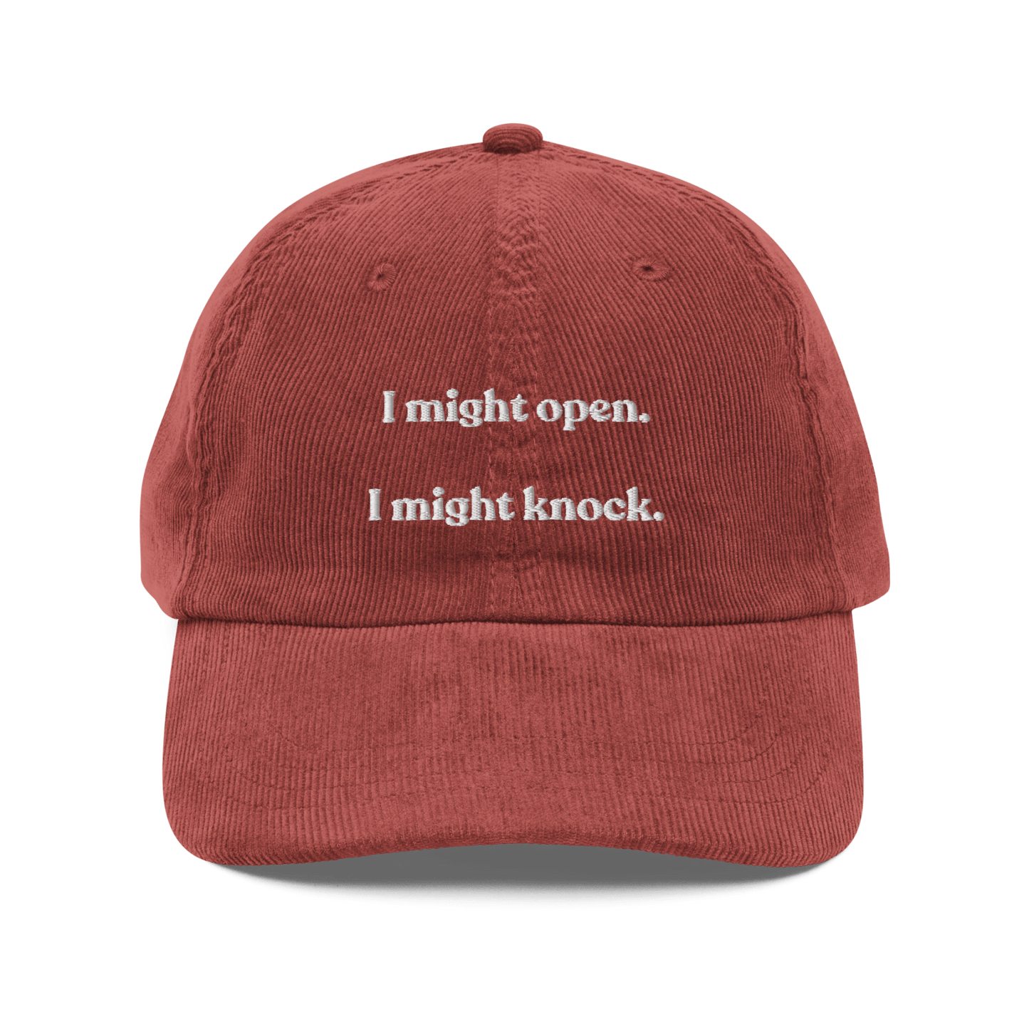I Might Open - I Might Knock Embroidered Hat - Polychrome Goods