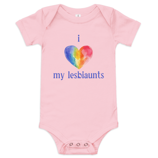 I 💜 My Lesbiaunts Baby Onesie - Polychrome Goods