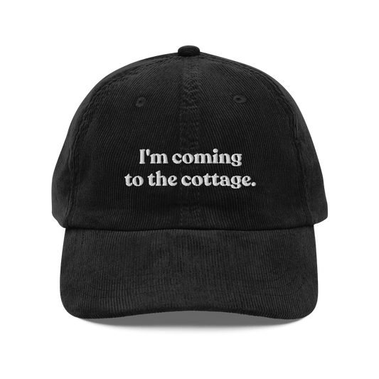 I'm Coming to the Cottage Embroidered Corduroy Hat - Polychrome Goods