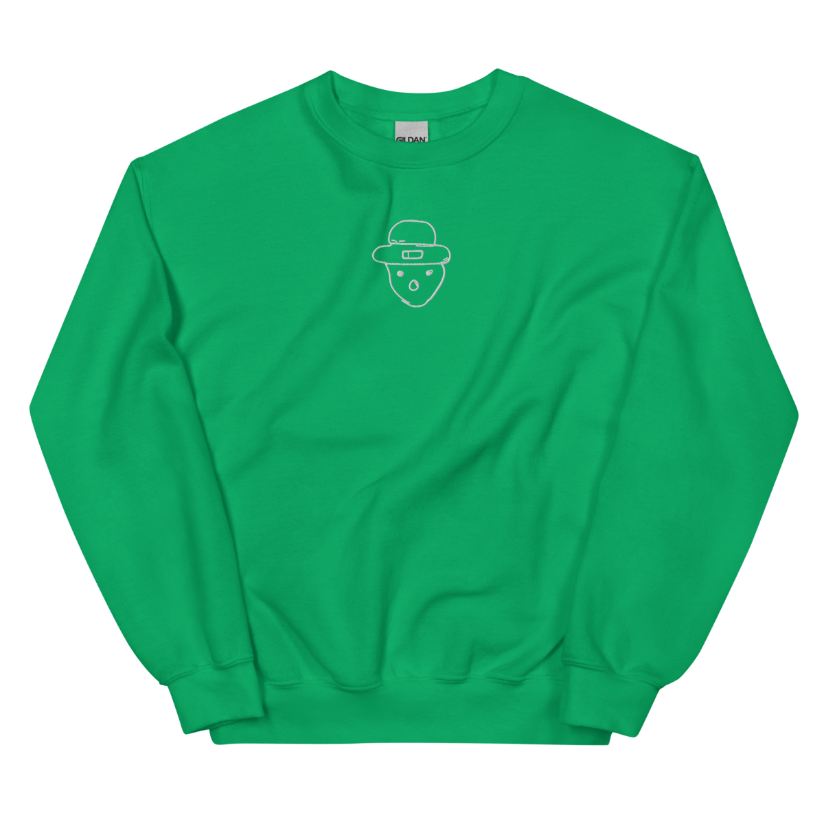 Leprechaun Sketch Embroidered Sweatshirt ☘️ - Polychrome Goods 🍊