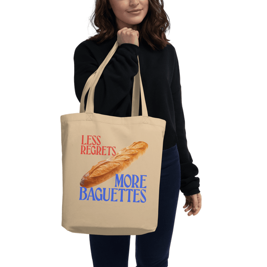 Less Regrets, More Baguettes Tote Bag - Polychrome Goods 🍊