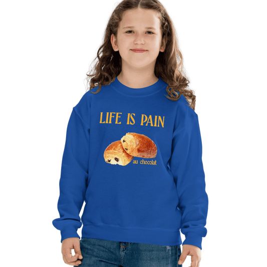 Life is Pain (au chocolat) Youth / Kids Sweatshirt - Polychrome Goods 🍊