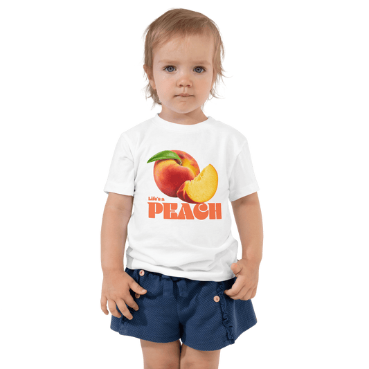 Life's a Peach 🍑 Toddler T-Shirt - Polychrome Goods 🍊