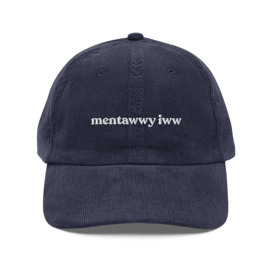 Mentawwy Iww Embroidered Corduroy Cap - Polychrome Goods