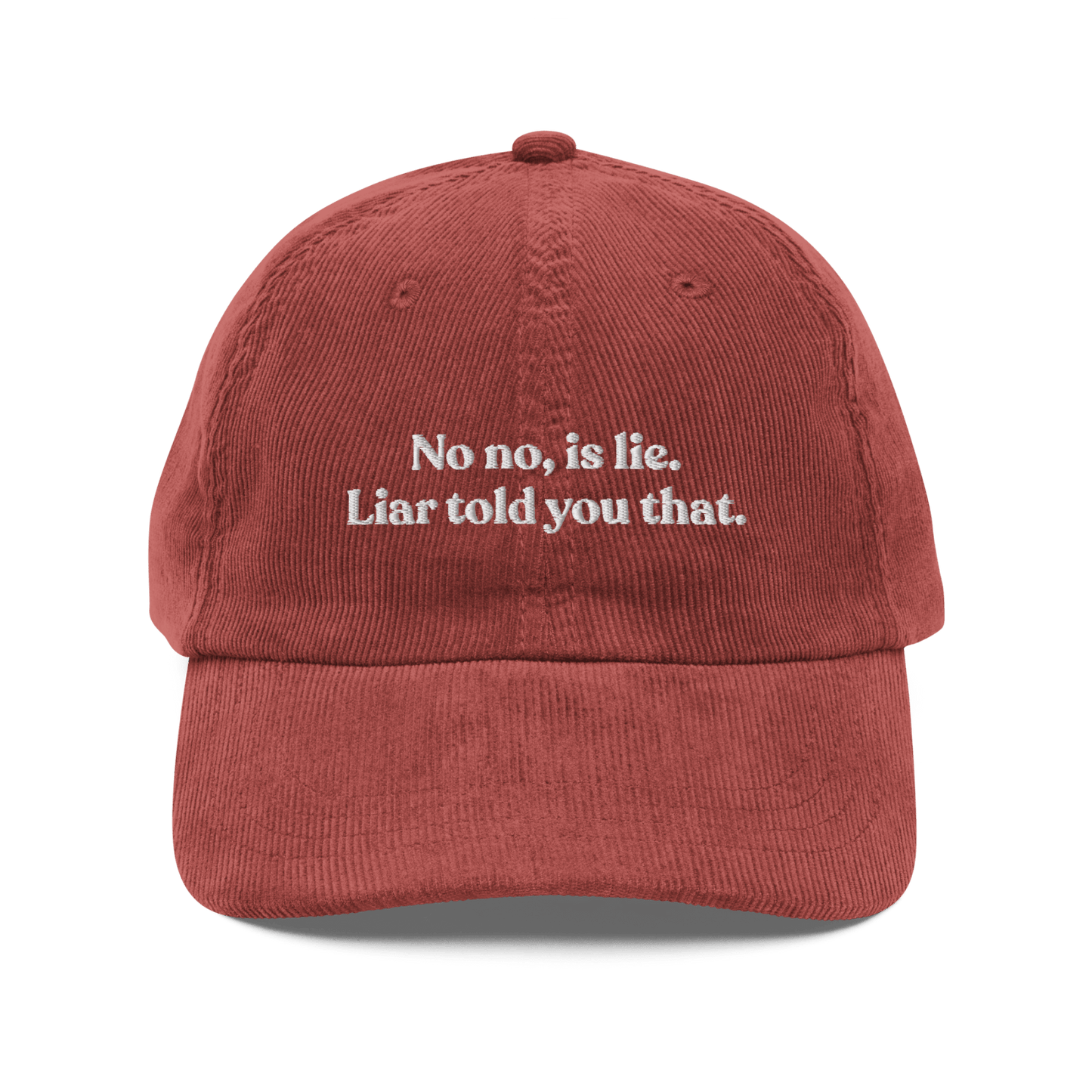 No No, Is Lie. Liar Told You That Embroidered Hat | Heated Rivalry - Polychrome Goods