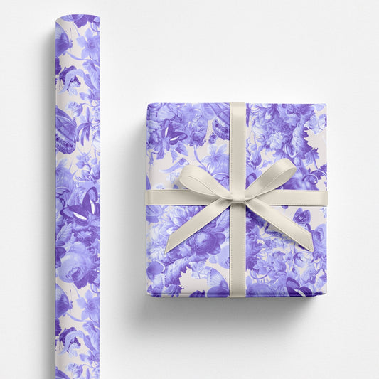 Nocturne Lilac Butterfly Wrapping Paper - Polychrome Goods