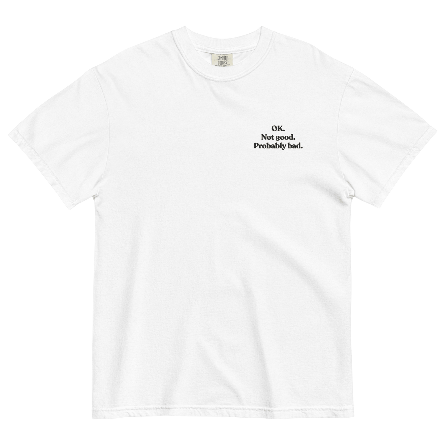 OK. Not Good. Probably Bad. Embroidered T-Shirt - Polychrome Goods