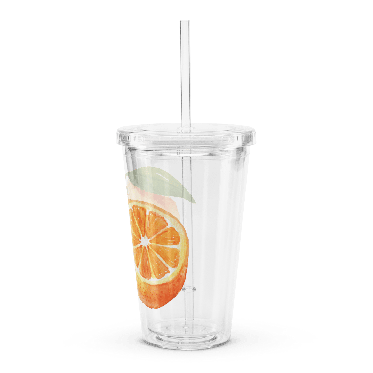 Orange π Clear Plastic Tumbler - Polychrome Goods π