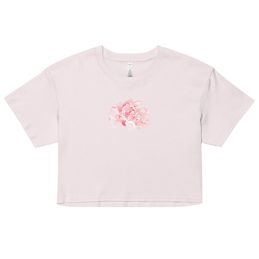 Pink Hydrangea Flower Crop Top - Polychrome Goods 🍊