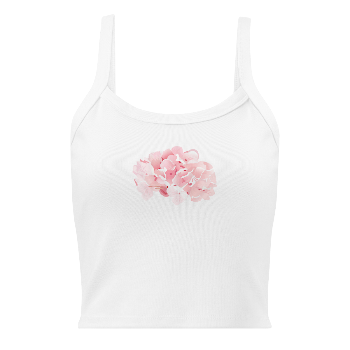 Pink Hydrangea Flower Tank Top - Polychrome Goods ๐