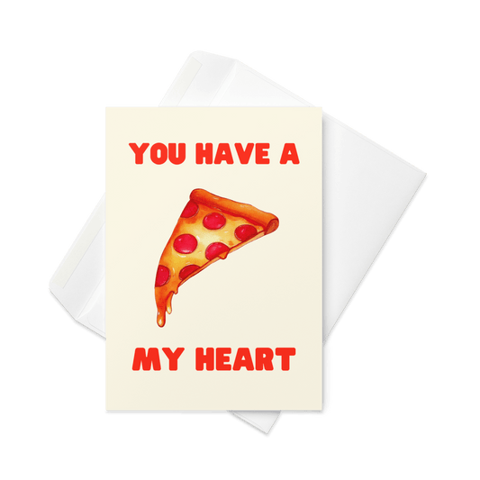 Pizza 🍕 My Heart Greeting Card - Polychrome Goods 🍊