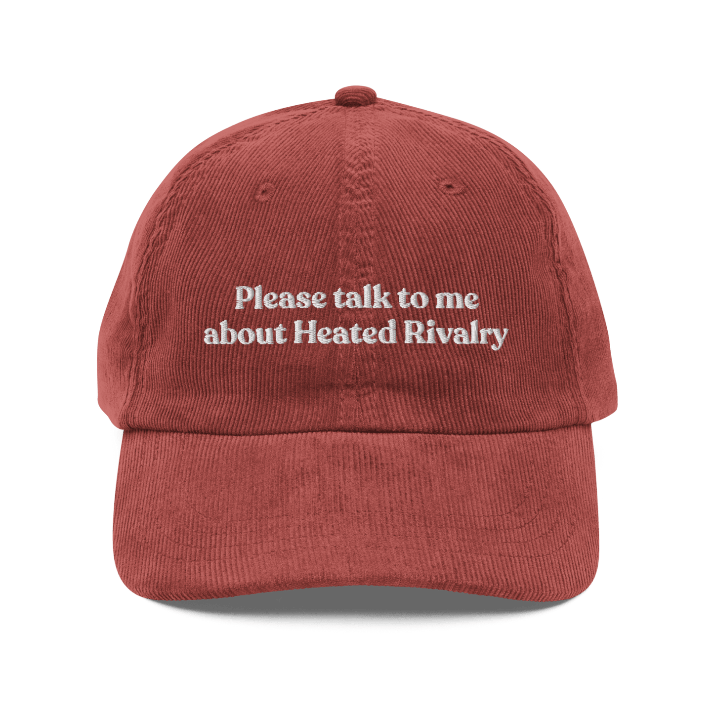 Please Talk To Me About Heated Rivalry Embroidered Hat - Polychrome Goods
