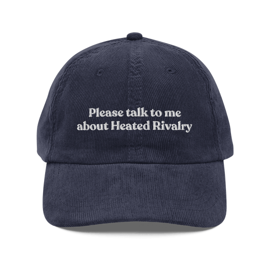 Please Talk To Me About Heated Rivalry Embroidered Hat - Polychrome Goods