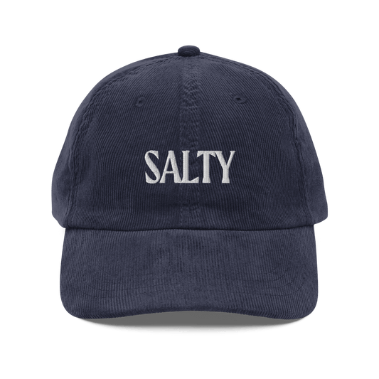 SALTY Embroidered Corduroy Hat - Polychrome Goods 🍊