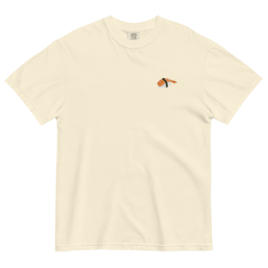 Shrimp Sushi Embroidered T-Shirt 🍤 - Polychrome Goods 🍊