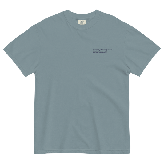 Skincare or Death Embroidered T-shirt - Polychrome Goods 🍊