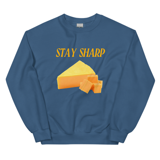 Stay Sharp CHEDDAR Cheese Sweatshirt 🧀 - Polychrome Goods 🍊