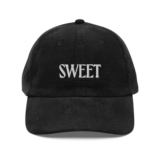 SWEET Embroidered Corduroy Hat - Polychrome Goods 🍊