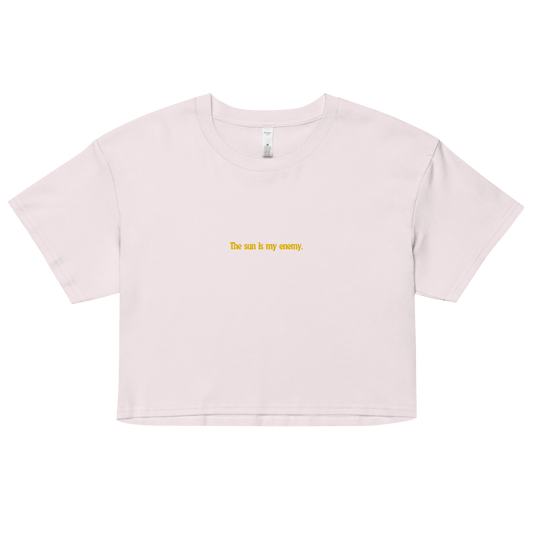 The Sun is My Enemy Embroidered Crop Top - Polychrome Goods 🍊