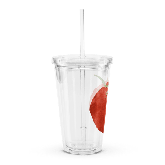 Tomato 🍅 Clear Plastic Tumbler - Polychrome Goods 🍊