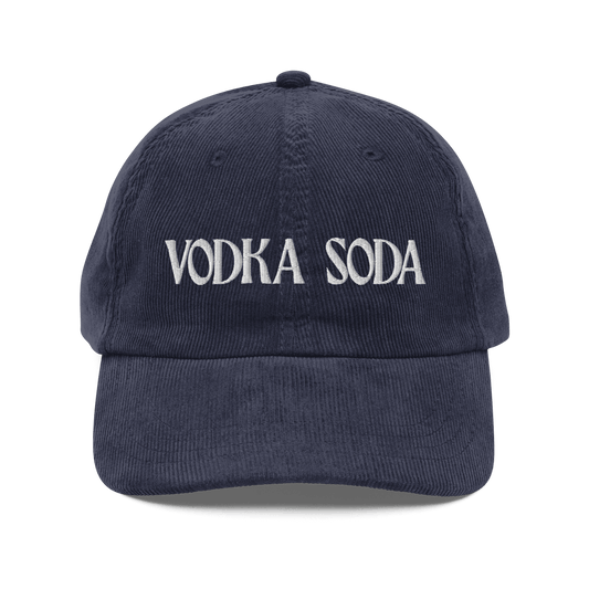 Vodka Soda Embroidered Corduroy Hat - Polychrome Goods