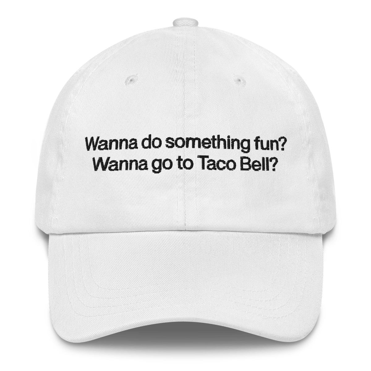 Wanna do something fun? Wanna go to Taco Bell? Hat - Polychrome Goods 🍊