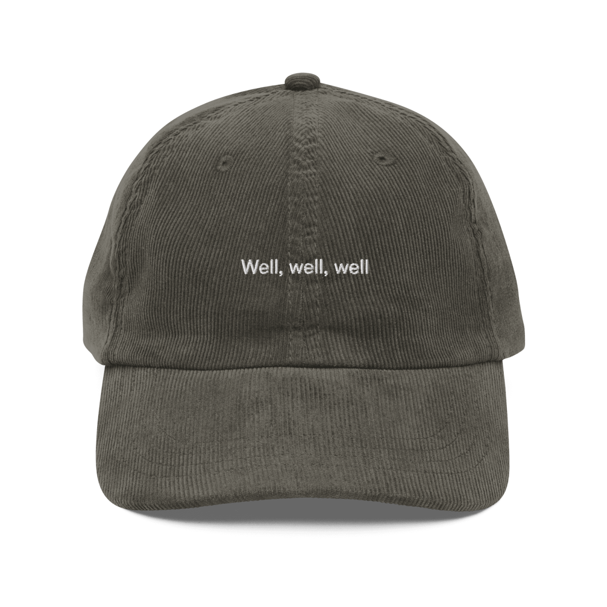 'well, well, well' Vintage Corduroy Cap - Polychrome Goods 🍊