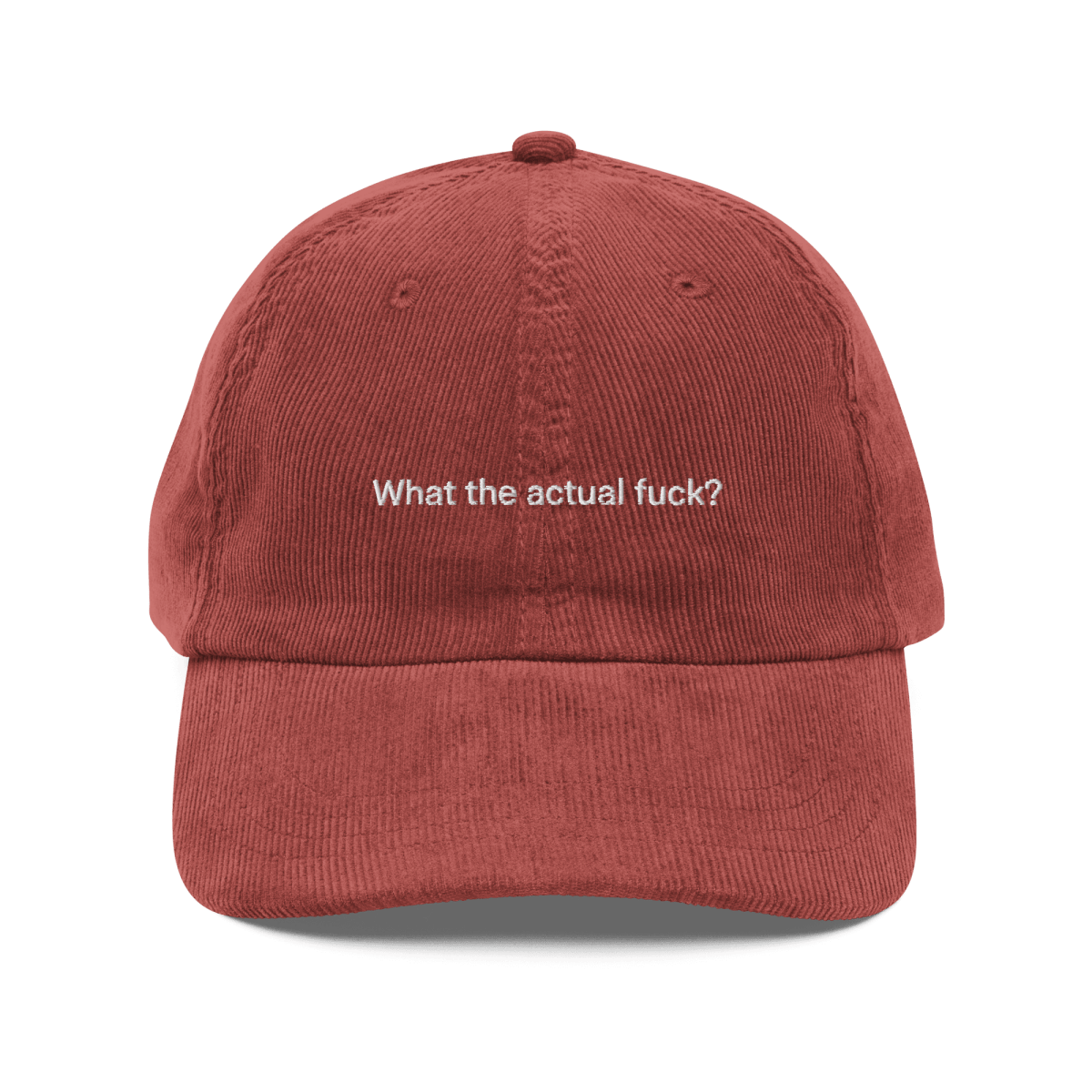 'what the actual fuck' vintage corduroy cap - Polychrome Goods 🍊